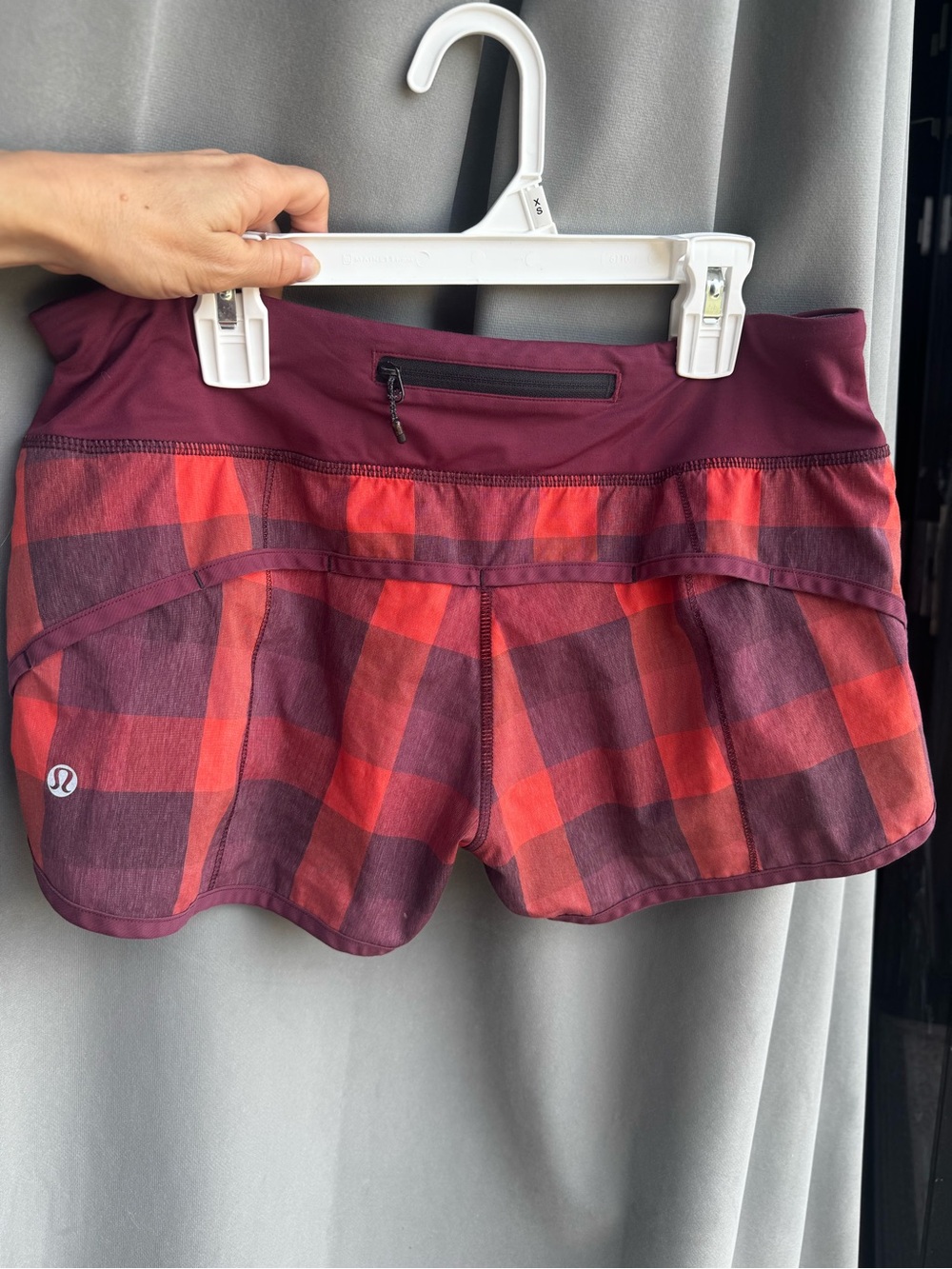 lululemon Plaid Speed Shorts